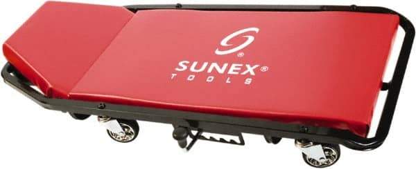 Sunex Tools - 300 Lb Capacity, 4 Wheel Creeper (with Adjustable Headrest) - Metal, 45-1/2" Long x 2-1/2" Overall Height x 19" Wide - Americas Industrial Supply