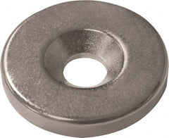 Mag-Mate - 3/4" Long x 3/4" Diam x 1/8" High, 1 Mounting Hole, 12 Poles, Ring Neodymium Rare Earth Holding Magnet - 8 Lb Average & 16 Lb Max Pull Force, M6 Mounting Hole, Countersunk Hole Style, 180°F Max Operating Temp - Americas Industrial Supply