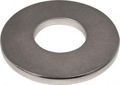 Mag-Mate - 2" Long x 2" Diam x 3/16" High, 1 Mounting Hole, 76 Poles, Ring Neodymium Rare Earth Holding Magnet - 60 Lb Average & 119 Lb Max Pull Force, 7/8 Mounting Hole, Through Hole Style, 180°F Max Operating Temp - Americas Industrial Supply