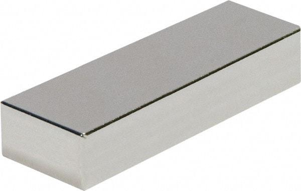 Mag-Mate - 1-1/2" Long x 1-1/2" Wide x 3/16" High, 35 Poles, Rectangular Neodymium Rare Earth Holding Magnet - 32.4 Lb Average & 64.8 Lb Max Pull Force, 180°F Max Operating Temp - Americas Industrial Supply