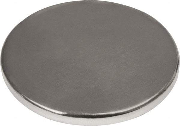 Mag-Mate - 1-1/2" Long x 1-1/2" Diam x 1/8" High, 45 Poles, Cylindrical Neodymium Rare Earth Holding Magnet - 39 Lb Average & 77 Lb Max Pull Force, 180°F Max Operating Temp - Americas Industrial Supply