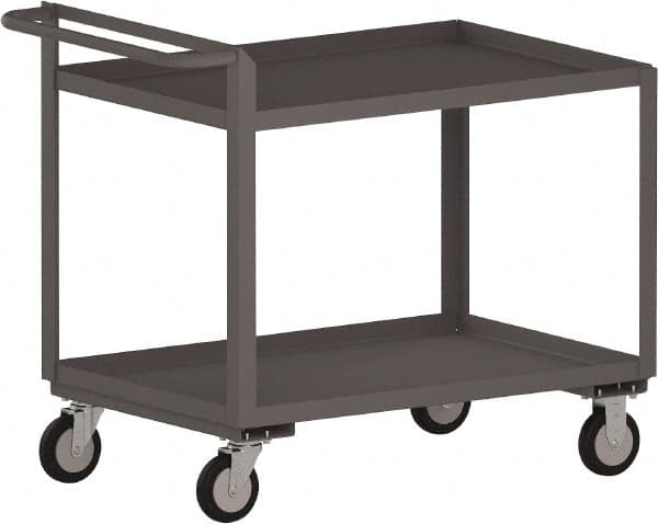 Jamco - 1,200 Lb Capacity, 24" Wide x 36" Long x 30" High Standard Utility Cart - 2 Shelf, Steel - Americas Industrial Supply