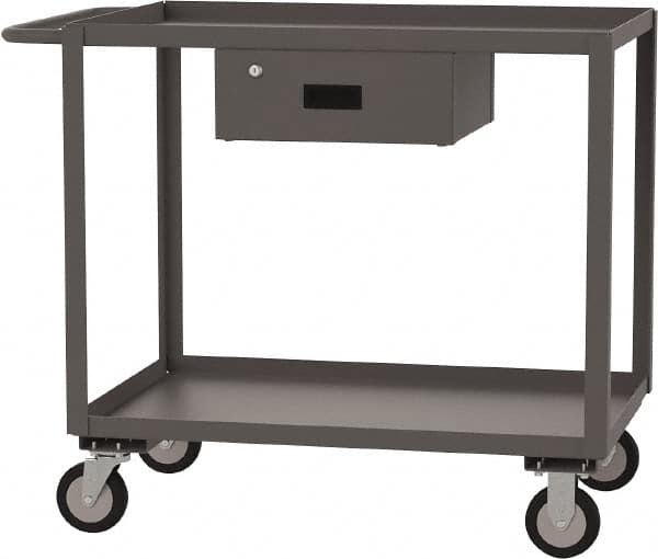 Jamco - 1,200 Lb Capacity, 24" Wide x 30" Long x 35" High Standard Utility Cart - 2 Shelf, Steel - Americas Industrial Supply