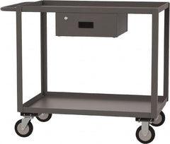 Jamco - 1,200 Lb Capacity, 24" Wide x 30" Long x 35" High Standard Utility Cart - 2 Shelf, Steel - Americas Industrial Supply