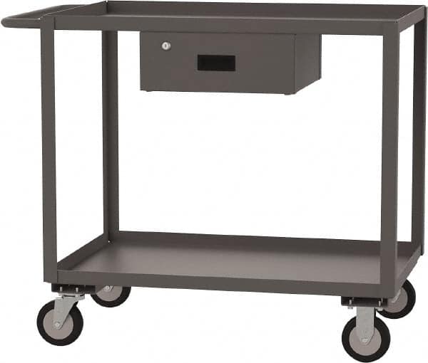 Jamco - 1,200 Lb Capacity, 30" Wide x 48" Long x 35" High Standard Utility Cart - 2 Shelf, Steel - Americas Industrial Supply