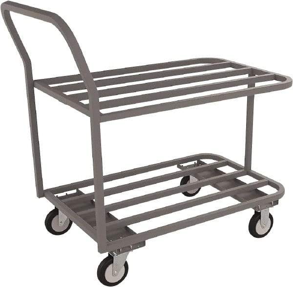 Jamco - 1,200 Lb Capacity, 24" Wide x 48" Long x 27" High Tubular Frame Cart - 2 Shelf, Steel - Americas Industrial Supply