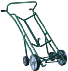 4-Wheel Drum Truck - 1000 lb Capacity - 10" Mold on rubber wheels forward - 6' Mold on rubber wheels back - Easy Handle - Americas Industrial Supply