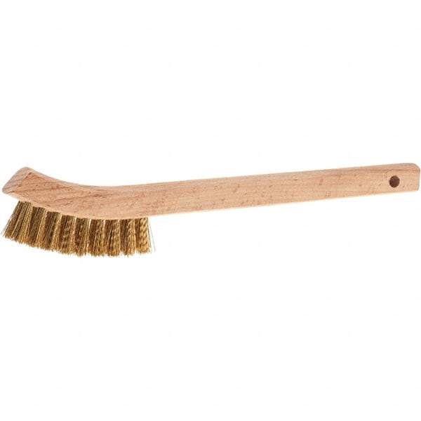 Schaefer Brush - Hand Wire/Filament Brushes - Wood Curved Handle - Americas Industrial Supply