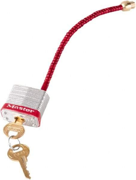 NMC - Polymer/Steel Circuit Breaker Lockout Set - 1/4 Max Cord Diam, 2.4" Lockout Length, 1.3" Lockout Width, 1 Padlock - Americas Industrial Supply