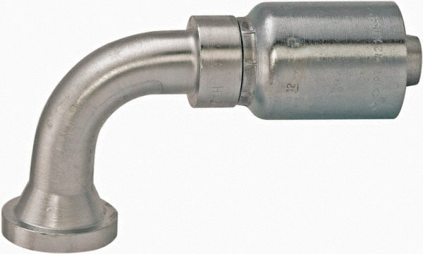 Parker - Hydraulic Hose Fittings & Couplings Type: SAE Code 61 Flange Head, 90 Degree Elbow Medium Drop Hose Diameter: 1-1/2 (Inch) - Americas Industrial Supply