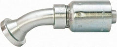 Parker - 1-1/2 Thread Steel Hydraulic Hose SAE Code 61 Flange Head & 45° Elbow Medium Drop - 5,000 psi, -24 Hose Size, 1 1/2" Hose Diam, Series 77 - Americas Industrial Supply