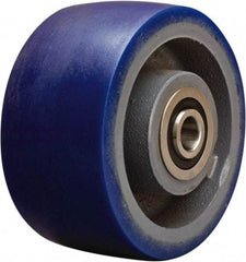 Hamilton - 6 Inch Diameter x 3 Inch Wide, Polyurethane Mold on to Cast Iron Center Caster Wheel - 1,800 Lb. Capacity, 3-1/4 Inch Hub Length, 3/4 Inch Axle Diameter, Sealed Precision Ball Bearing - Americas Industrial Supply