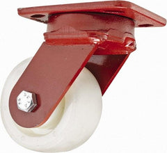 Hamilton - 4" Diam x 2" Wide x 5-5/8" OAH Top Plate Mount Swivel Caster - Plastic, 800 Lb Capacity, Sealed Precision Ball Bearing, 4 x 5" Plate - Americas Industrial Supply
