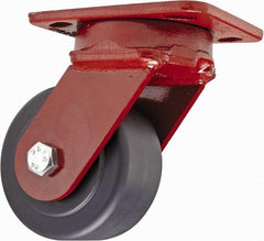 Hamilton - 4" Diam x 2" Wide x 5-5/8" OAH Top Plate Mount Swivel Caster - Plastic, 1,000 Lb Capacity, Sealed Precision Ball Bearing, 4 x 5" Plate - Americas Industrial Supply