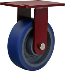 Hamilton - 6" Diam x 2" Wide x 7-1/2" OAH Top Plate Mount Rigid Caster - Polyurethane, 960 Lb Capacity, Sealed Precision Ball Bearing, 4 x 4-1/2" Plate - Americas Industrial Supply