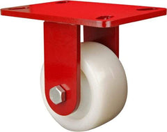 Hamilton - 4" Diam x 2" Wide x 5-5/8" OAH Top Plate Mount Rigid Caster - Plastic, 800 Lb Capacity, Sealed Precision Ball Bearing, 4 x 4-1/2" Plate - Americas Industrial Supply