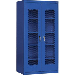 Sandusky Lee - 5 Shelf Visible Storage Cabinet - Steel, 36" Wide x 24" Deep x 72" High, Blue - Americas Industrial Supply