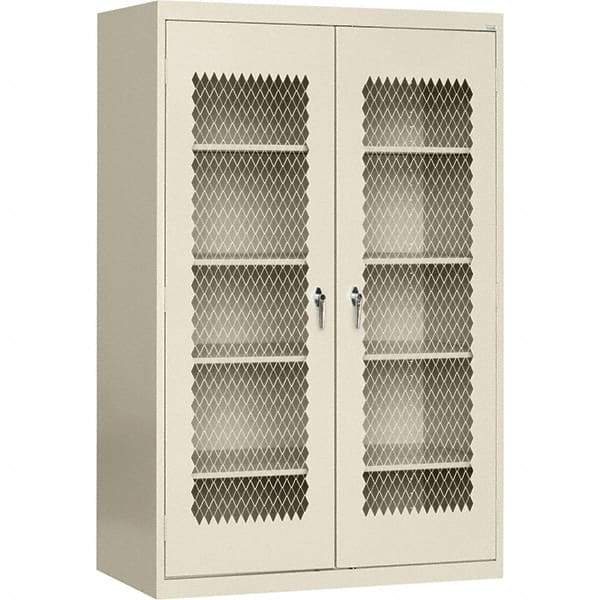 Sandusky Lee - 5 Shelf Visible Storage Cabinet - Steel, 36" Wide x 24" Deep x 72" High, Putty - Americas Industrial Supply