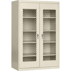 Sandusky Lee - 5 Shelf Visible Storage Cabinet - Steel, 36" Wide x 24" Deep x 72" High, Putty - Americas Industrial Supply