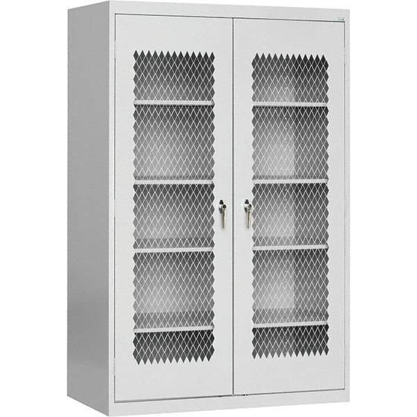 Sandusky Lee - 5 Shelf Visible Storage Cabinet - Steel, 36" Wide x 24" Deep x 72" High, Dove Gray - Americas Industrial Supply