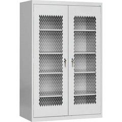 Sandusky Lee - 5 Shelf Visible Storage Cabinet - Steel, 36" Wide x 24" Deep x 72" High, Dove Gray - Americas Industrial Supply
