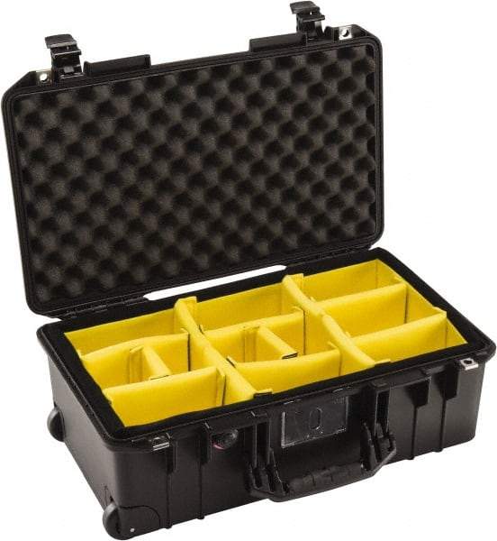 Pelican Products, Inc. - 13-31/32" Wide x 8-63/64" High, Aircase w/Divider - Black - Americas Industrial Supply