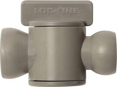 Loc-Line - 10 Piece, 1/2" ID Coolant Hose In-Line Check Valve - Female to Ball Connection, Acetal Copolymer Body, Unthreaded, Use with Loc-Line Modular Hose Systems - Americas Industrial Supply