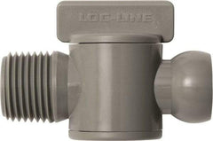 Loc-Line - 10 Piece, 1/2" ID Coolant Hose Male NPT Valve - Male to Female Connection, Acetal Copolymer Body, NPT, Use with Loc-Line Modular Hose Systems - Americas Industrial Supply