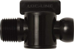 Loc-Line - 10 Piece, 1/2" ID Coolant Hose Male NPT Valve - Male to Female Connection, Acetal Copolymer Body, NPT, Use with Loc-Line Modular Hose Systems - Americas Industrial Supply