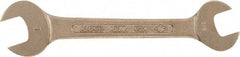 Ampco - 70mm x 75mm Nonsparking Standard Open End Wrench - Double End, Plain Finish - Americas Industrial Supply