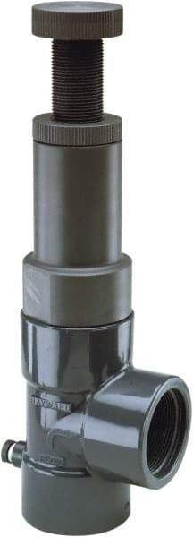 Hayward - 3/4" Pipe, Threaded Ends, PVC Pressure Regulating Valve - FPM Seal, 5 to 75 psi - Americas Industrial Supply