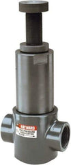 Hayward - 1/2" Pipe, Threaded Ends, PVC Pressure Regulating Valve - FPM Seal, 5 to 75 psi - Americas Industrial Supply