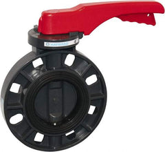 Hayward - 2" Pipe, Wafer Butterfly Valve - Lever Handle, ASTM D1784 Cell Class 12454 PVC Body, EPDM Seat, 150 WOG, PVC Disc, Stainless Steel Stem - Americas Industrial Supply