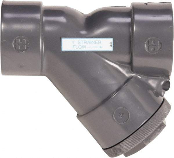 Hayward - 1/2" Pipe, Socket Ends, PVC Y-Strainer - 150 psi Pressure Rating - Americas Industrial Supply