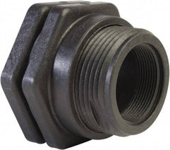 Hayward - 1/2" Polypropylene Plastic Pipe Bulkhead Tank Adapter - Schedule 80, Thread x Thread End Connections - Americas Industrial Supply