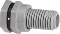 Hayward - 1" CPVC Plastic Pipe Bulkhead Tank Adapter - Schedule 80, Thread x Thread End Connections - Americas Industrial Supply