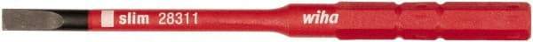 Wiha - 3mm Blade, 15/64" Drive Slotted Screwdriver Bit - 2-61/64" OAL - Americas Industrial Supply