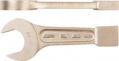 Ampco - 4-3/8" Nonsparking Standard Striking Open End Wrench - Single End, Plain Finish - Americas Industrial Supply