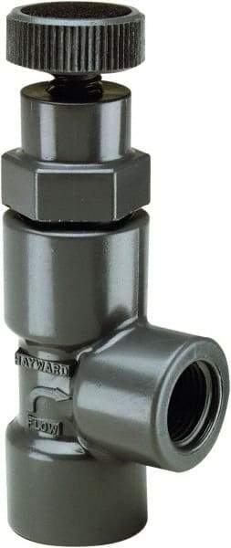 Hayward - 150 Max psi Angle Globe Pressure Reducing Valve - 3/4" Threaded Connection - Americas Industrial Supply