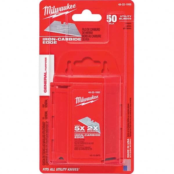 Milwaukee Tool - Knife Blades Type: Utility Knife Blade Material: Carbon Steel - Americas Industrial Supply