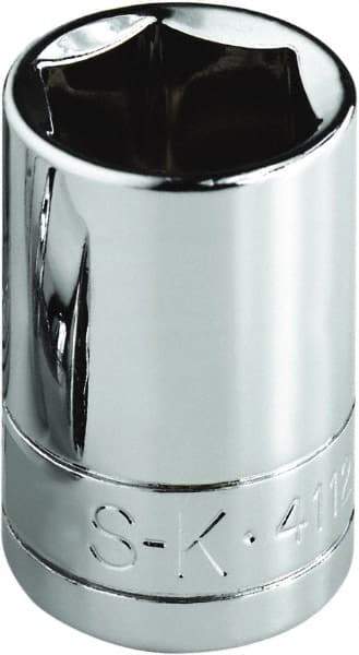 SK - 1-1/16", 1/2" Drive, Standard Hand Socket - 6 Points, Steel, Chrome Finish - Americas Industrial Supply