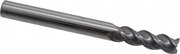 Niagara Cutter - 1/4", 3 Flute, Single End, Solid Carbide, 0.02" Corner Radius End Mill - 2-1/2" OAL, 45° Helix, Right Hand Flute, 3/4" LOC, Right Hand Cut - Americas Industrial Supply