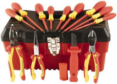 Wiha - 12 Piece Insulated Hand Tool Set - Comes in Molded Case - Americas Industrial Supply