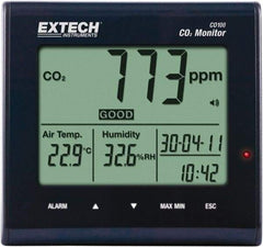 Extech - 23 to 122°F, 0 to 99.9% Humidity Range, Air Quality Monitor - Americas Industrial Supply