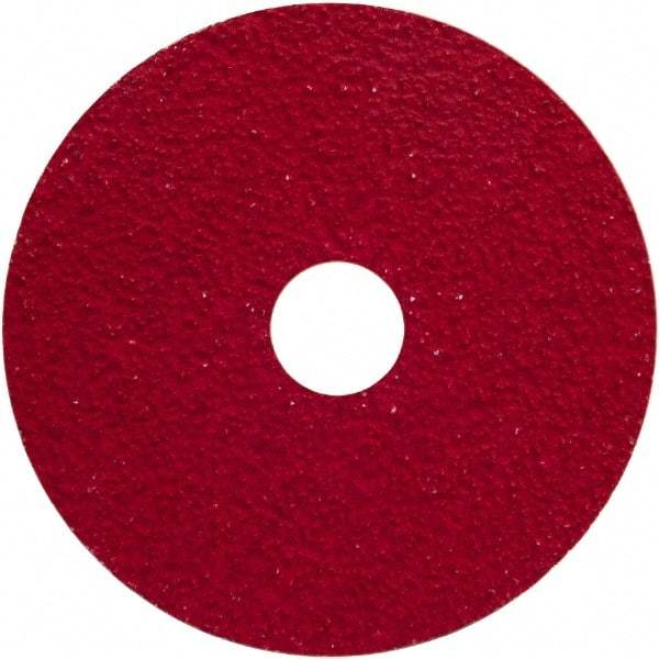 Norton - 4-1/2" Diam 7/8" Hole 24 Grit Fiber Disc - Very Coarse Grade, Ceramic Alumina - Americas Industrial Supply