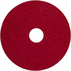 Norton - 4-1/2" Diam 7/8" Hole 24 Grit Fiber Disc - Very Coarse Grade, Ceramic Alumina - Americas Industrial Supply