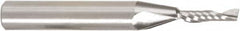 Amana Tool - 1/8" Cutting Diam x 1/2" Length of Cut, 1 Flute, Upcut Spiral Router Bit - Uncoated, Right Hand Cut, Solid Carbide, 2" OAL x 1/8" Shank Diam, 30° Helix Angle - Americas Industrial Supply