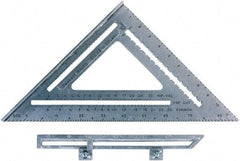 SAVAGE by SWANSON - 12" Blade Length x 12" Base Length, Aluminum Rafter Square - 1/4" Graduation - Americas Industrial Supply