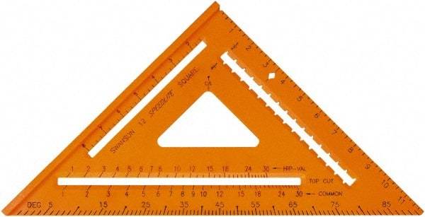 SAVAGE by SWANSON - 12" Blade Length x 12" Base Length, Rafter Square - 1/4" Graduation - Americas Industrial Supply