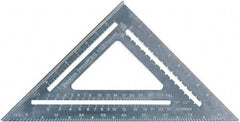 SAVAGE by SWANSON - 12" Blade Length x 12" Base Length, Aluminum Rafter Square - 1/4" Graduation - Americas Industrial Supply